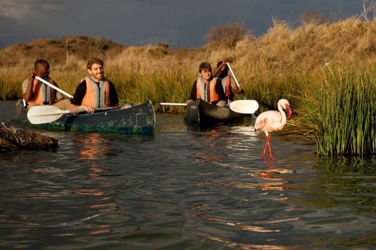 Canoeing on Momella Lakes