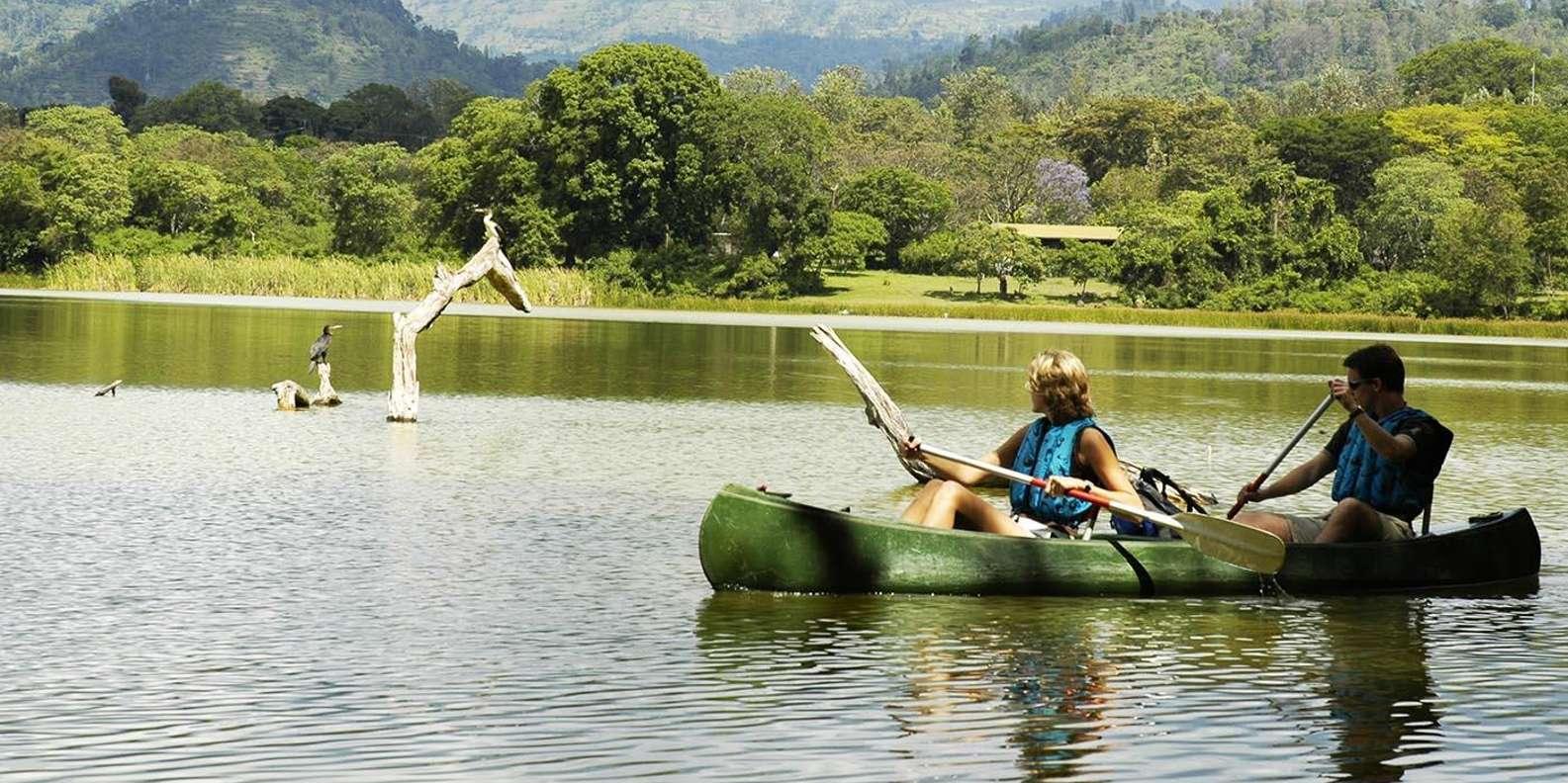 Canoeing At Lake Duluti