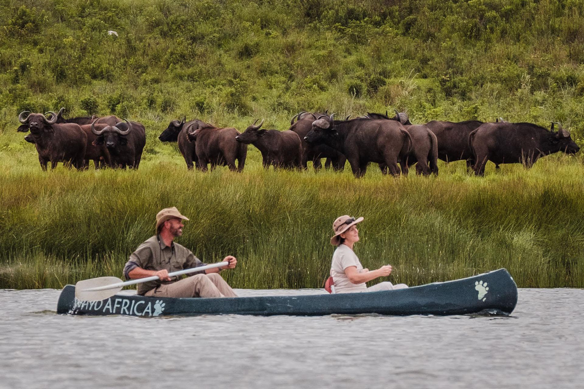 Canoeing on Momella Lakes
