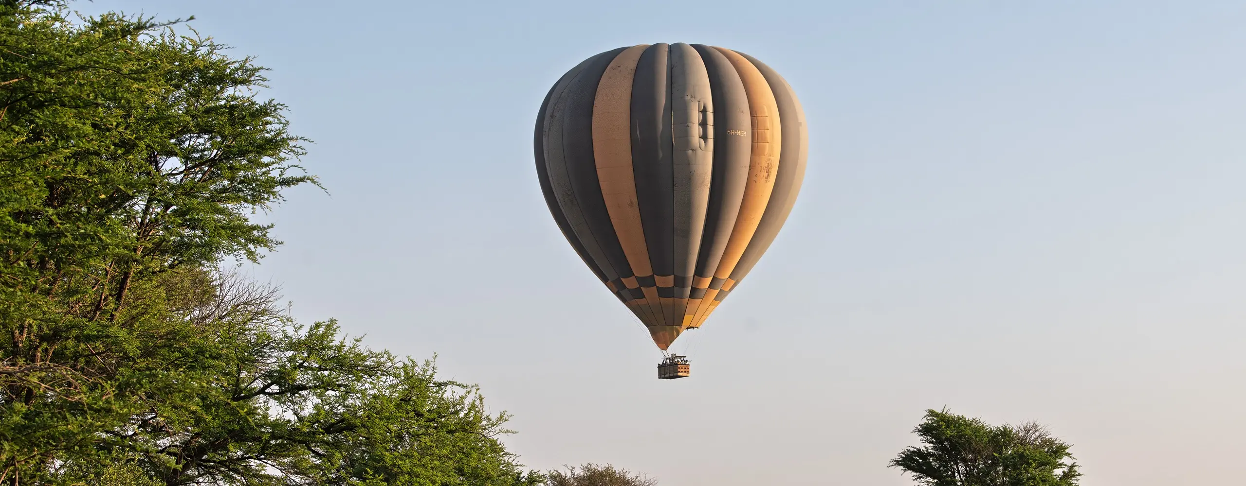 Hot air balloon over the Serengeti